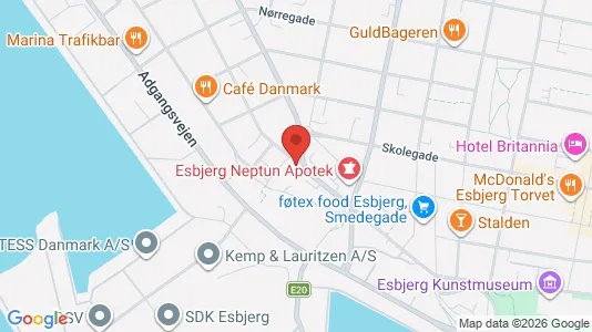 Kontorlokaler til leje i Esbjerg Centrum - Foto fra Google Street View