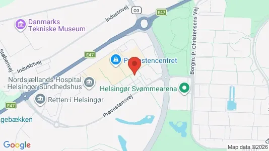 Kontorlokaler til leje i Helsingør - kort over placeringen