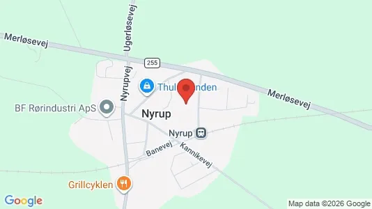 Lagerlokaler til leje i Nyrup - kort over placeringen