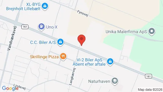 Boligudlejningsejendomme til salg i Middelfart - kort over placeringen
