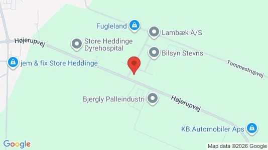 Lagerlokaler til salg i Store Heddinge - kort over placeringen