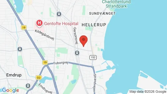 Kontorlokaler til leje i Hellerup - kort over placeringen