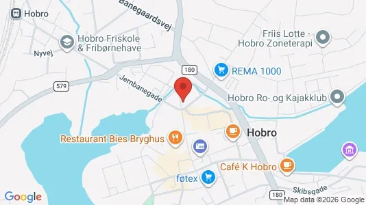 Kliniklokaler til leje i Hobro - kort over placeringen