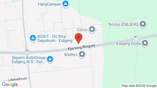 Lagerlokaler til salg i Esbjerg N - kort over placeringen