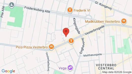 Kontorlokaler til leje i Vesterbro - Foto fra Google Street View