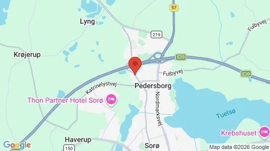 Kontorfællesskaber til leje i Sorø - kort over placeringen