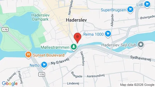 Kliniklokaler til leje i Haderslev - kort over placeringen