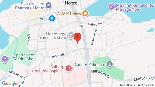 Kontorlokaler til salg i Hobro - kort over placeringen