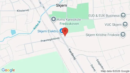 Erhvervslejemål til leje i Skjern - kort over placeringen