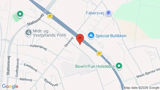 Kontorlokaler til leje i Holstebro - kort over placeringen