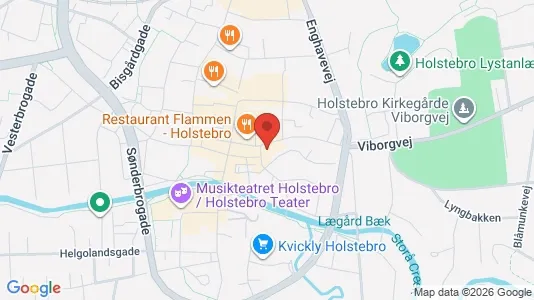 Erhvervslejemål til leje i Holstebro - kort over placeringen
