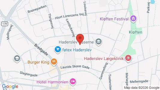 Erhvervsgrunde til salg i Haderslev - kort over placeringen