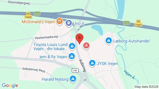 Kontorlokaler til leje i Vejen - Foto fra Google Street View