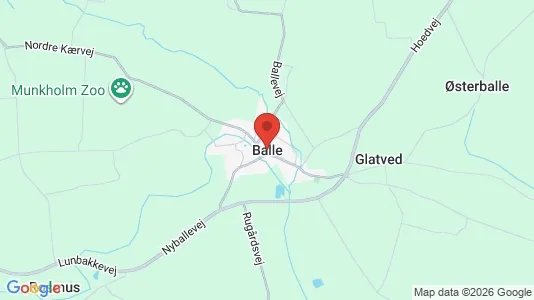 Boligudlejningsejendomme til salg i Balle - kort over placeringen