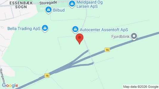 Lagerlokaler til salg i Randers SØ - kort over placeringen