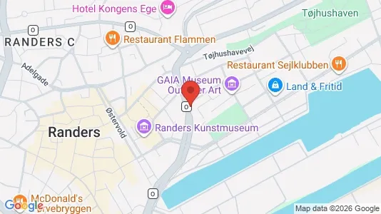 Lagerlokaler til salg i Randers C - kort over placeringen