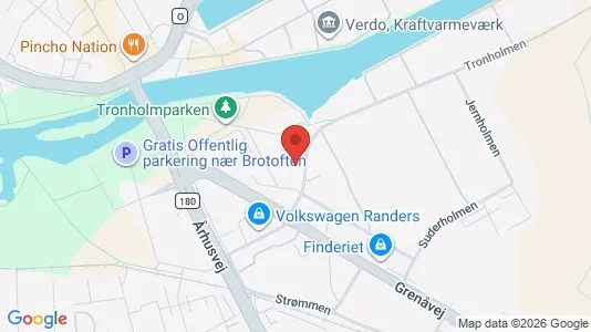 Kontorlokaler til leje i Randers SØ - kort over placeringen