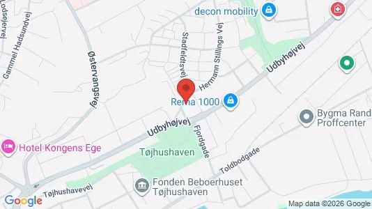 Erhvervslejemål til leje i Randers NØ - kort over placeringen
