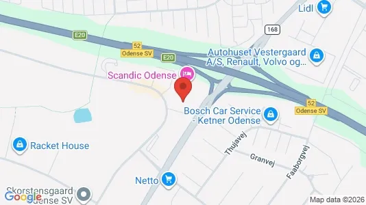 Lagerlokaler til leje i Odense SV - kort over placeringen