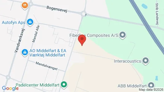Kontorlokaler til leje i Middelfart - kort over placeringen