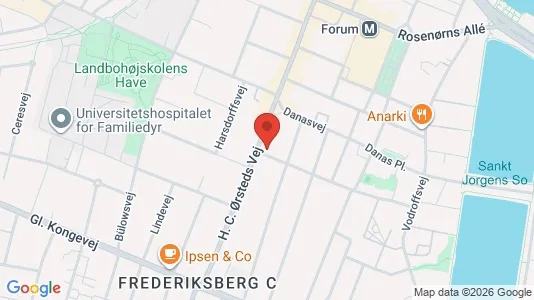 Kontorlokaler til leje i Frederiksberg C - kort over placeringen