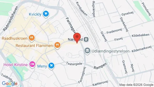 Lagerlokaler til leje i Næstved - kort over placeringen