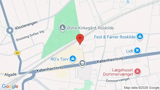 Kontorlokaler til leje i Roskilde - kort over placeringen