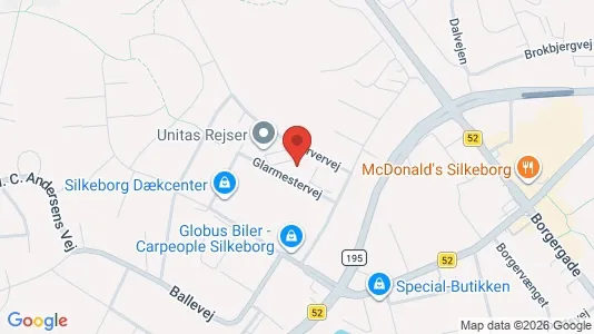 Kontorlokaler til leje i Silkeborg - kort over placeringen