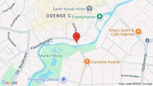 Erhvervslejemål til salg i Odense C - kort over placeringen