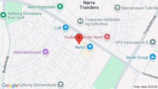 Erhvervslejemål til leje i Aalborg Øst - kort over placeringen