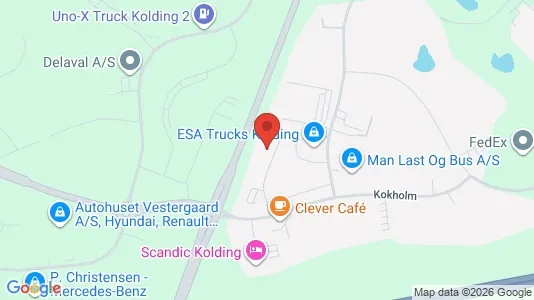 Kontorlokaler til leje i Kolding - kort over placeringen