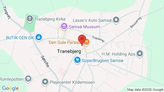 Erhvervslejemål til salg i Samsø - kort over placeringen