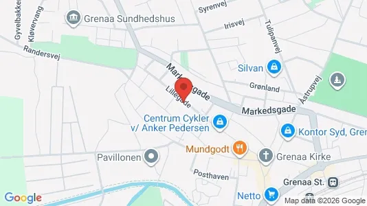 Boligudlejningsejendomme til salg i Grenaa - kort over placeringen