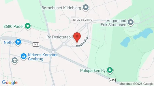 Erhvervsgrunde til salg i Ry - kort over placeringen