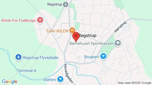 Erhvervslejemål til salg i Regstrup - kort over placeringen
