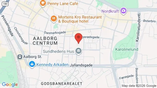 Boligudlejningsejendomme til salg i Aalborg Centrum - kort over placeringen
