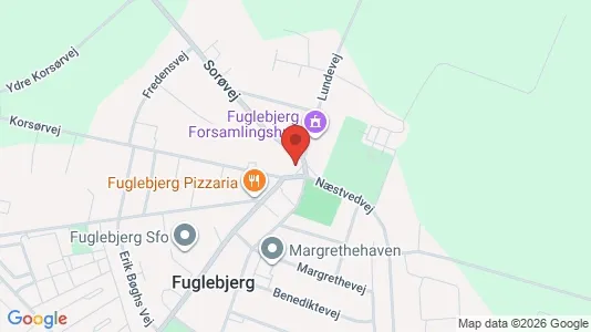Erhvervslejemål til leje i Fuglebjerg - kort over placeringen