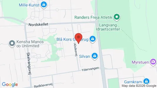 Erhvervslejemål til salg i Randers NV - kort over placeringen