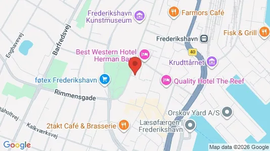 Erhvervslejemål til leje i Frederikshavn - kort over placeringen