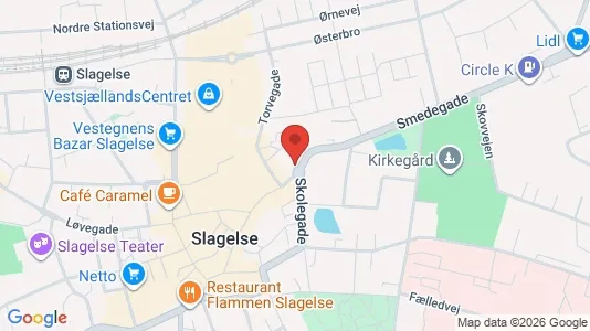 Boligudlejningsejendomme til salg i Slagelse - kort over placeringen