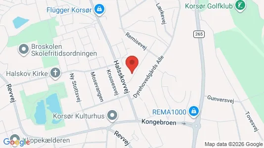 Boligudlejningsejendomme til salg i Korsør - kort over placeringen