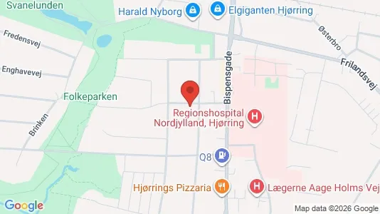 Boligudlejningsejendomme til salg i Hjørring - kort over placeringen