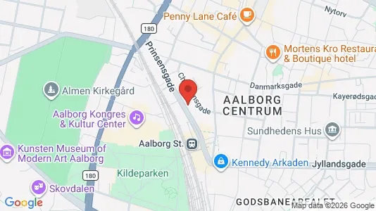 Kliniklokaler til leje i Aalborg Centrum - kort over placeringen
