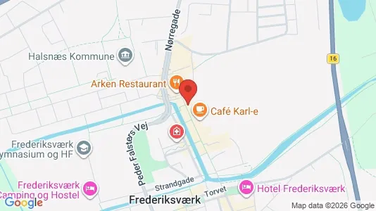 Erhvervslejemål til salg i Frederiksværk - kort over placeringen