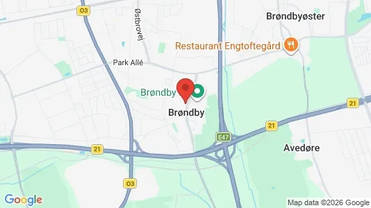 Erhvervslejemål til leje i Brøndby - kort over placeringen