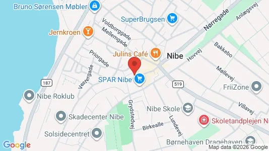 Kontorlokaler til leje i Nibe - Foto fra Google Street View