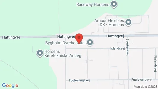 Kontorlokaler til leje i Horsens - kort over placeringen