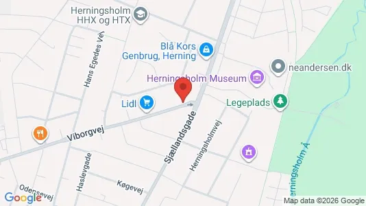 Erhvervslejemål til leje i Herning - kort over placeringen