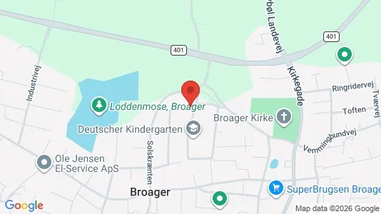Boligudlejningsejendomme til salg i Broager - kort over placeringen