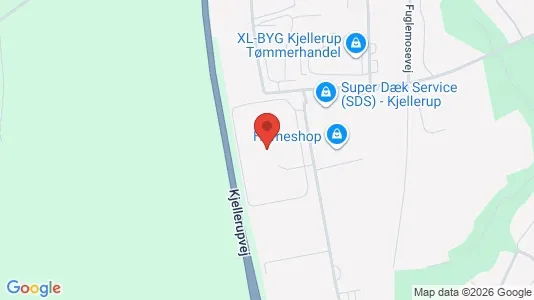 Lagerlokaler til leje i Kjellerup - kort over placeringen